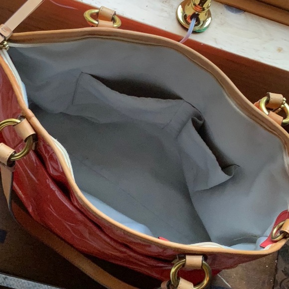 Coach Orange Patent Leather Tote Bag - Picture 7 of 7